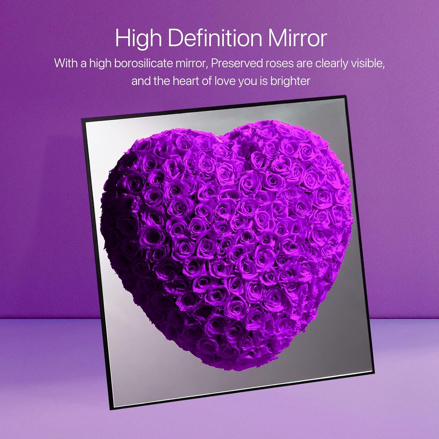 JoyFlower About 140pcs Preserved Roses Gift, Real Purple Eternal Roses for Mom, Long Lasting Forever Flowers with Gift Box for Women Girlfriend Wife Her in Valentines Mother's Day Birthday Anniversary